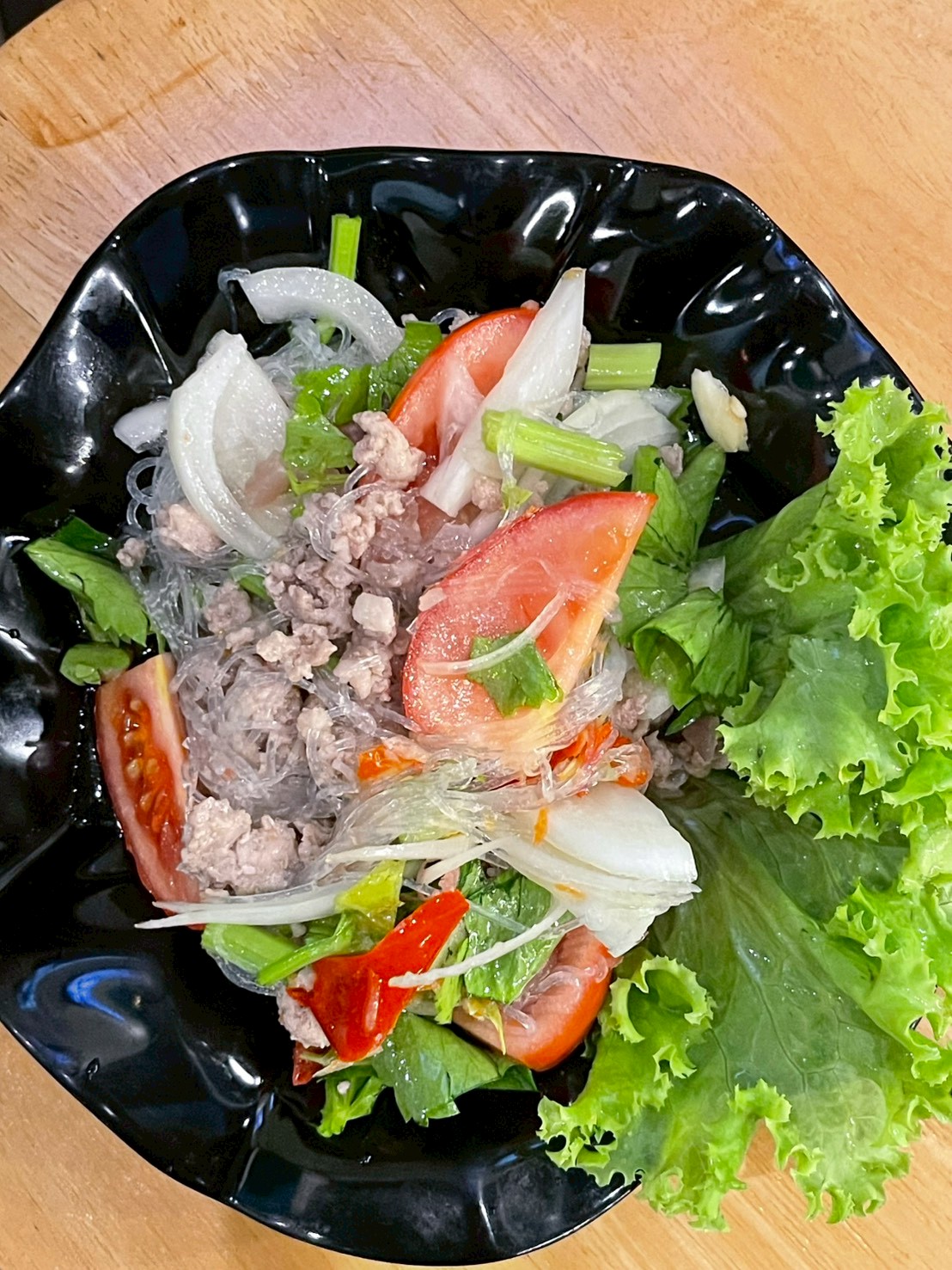 ยำวุ้นเส้นหมูสับ