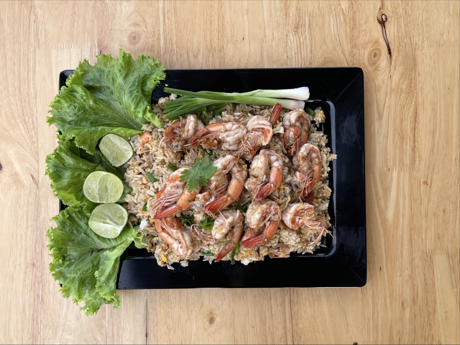 ข้าวผัดกุ้ง จานใหญ่(เหมาะสำหรับ3-4ท่าน)